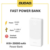 Dudao K10Pro Power Bank 20000mAh Price in Pakistan