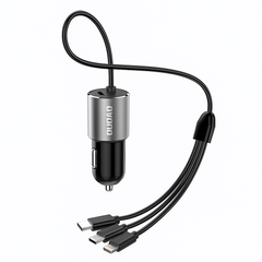 DUDAO R5ProN 3.4A Aluminum Alloy Car Charger with 1 USB Port & Built-in 3-in-1 Charging Cable
