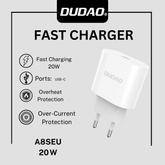 Dudao A8SEU-1M 20W Fast Charging Adapter – White
