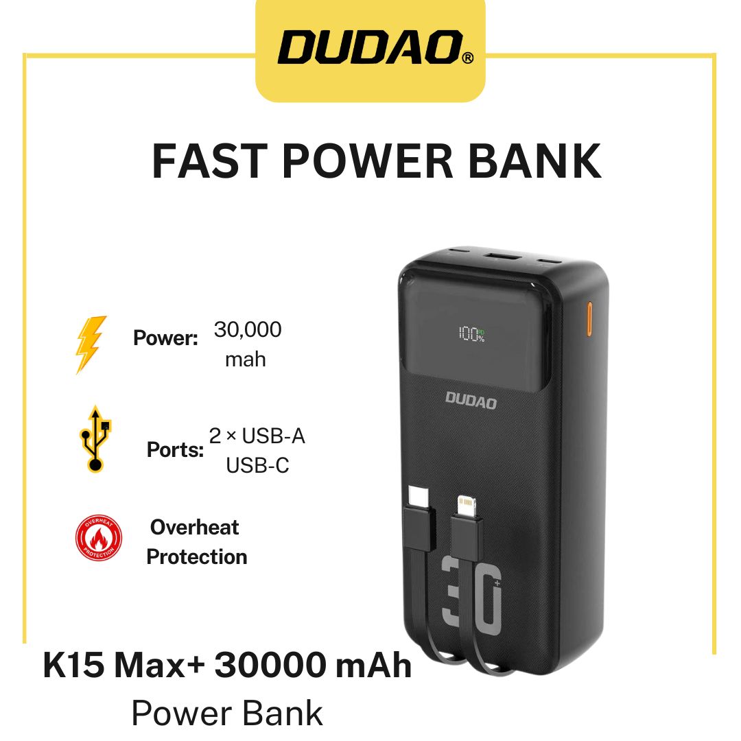 Power Bank 30000mAh – Best Prices in Pakistan | Shop at Dudao.pk