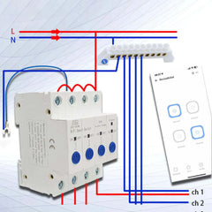 4 Channel Smart WiFi Circuit Breaker 63A