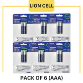 Pack of 6 AAA Rechargeable Cells
