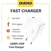 Dudao 45W Charger – 45W Super Fast Charger In Pakistan