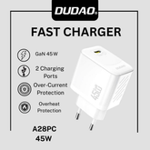 Dudao 45W Charger – 45W Super Fast Charger In Pakistan