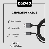 USB-A to USB-C Dudao L3ST 5A Fast Charging & Data Cable – Best Price P…