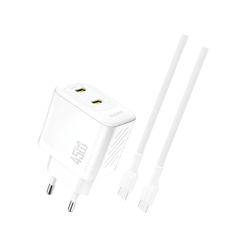 Dudao 45W GaN USB-C Wall Charger – Super Fast Charger for Android