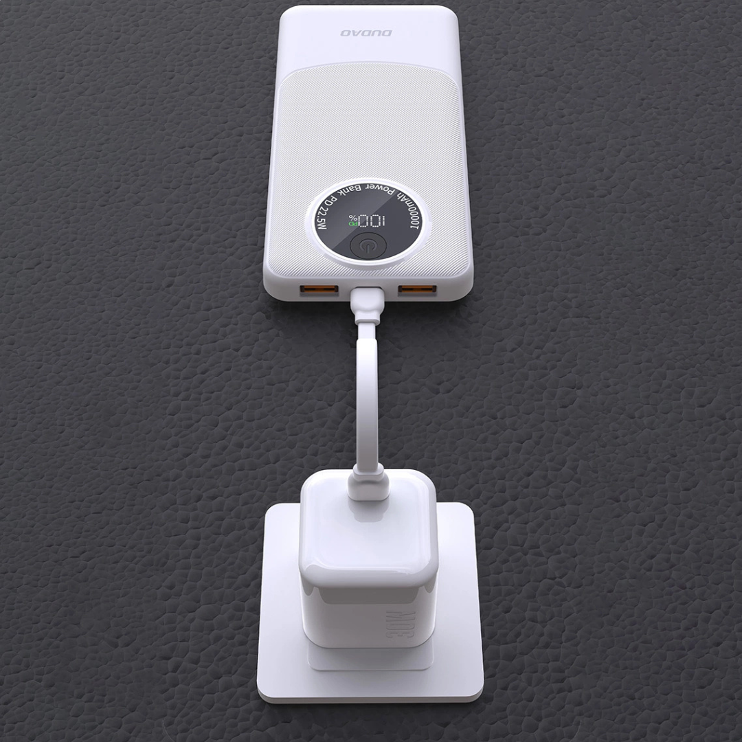 Dudao K12Pro 20000 mAh Power Bank with 22.5W Power Delivery – White
