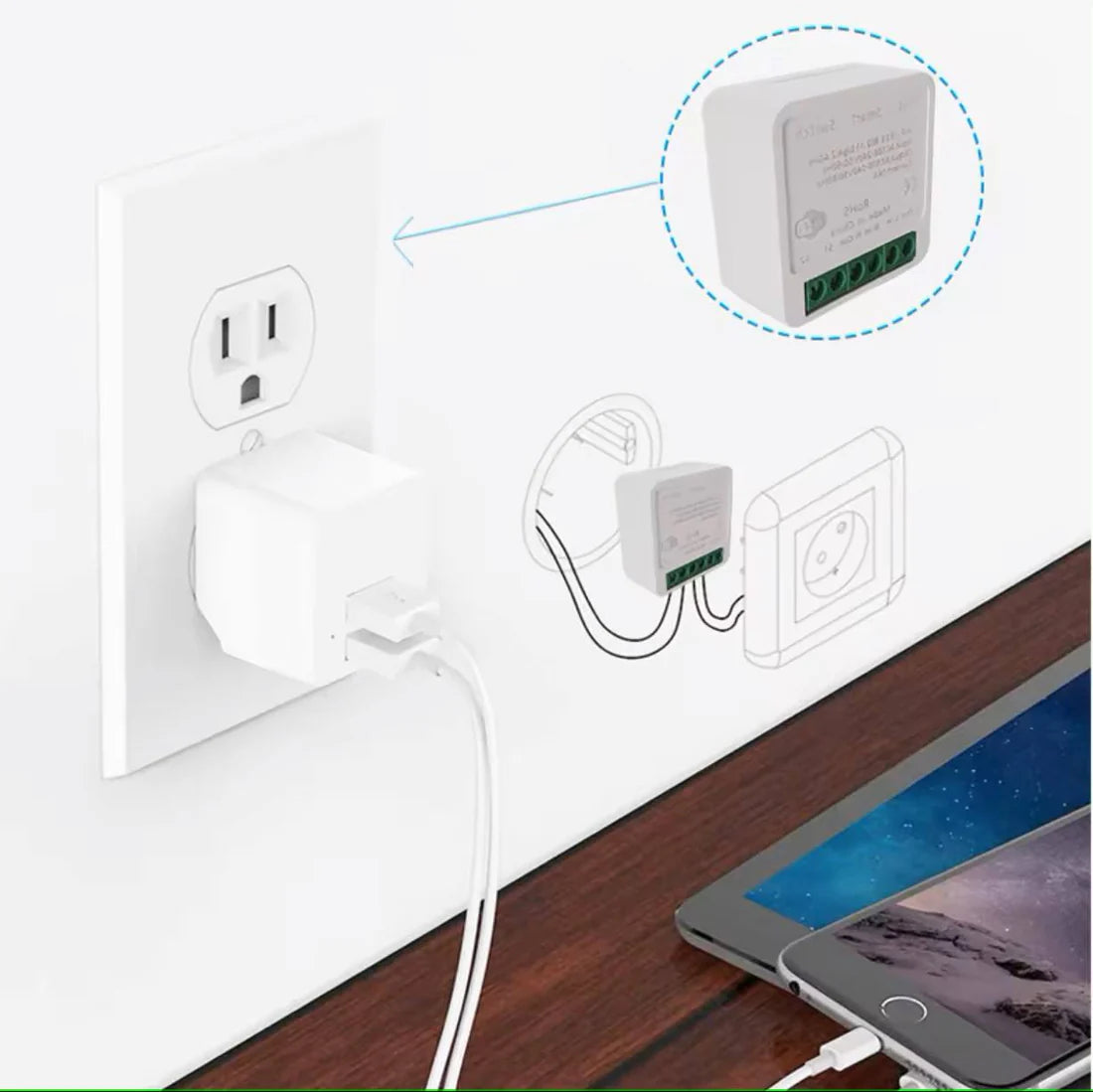 1 Gang WiFi Smart Switch 16A