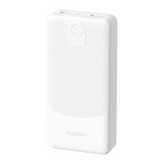 Dudao K10Pro 20000 mAh Power Bank – Dual USB-A Fast Charging (White)