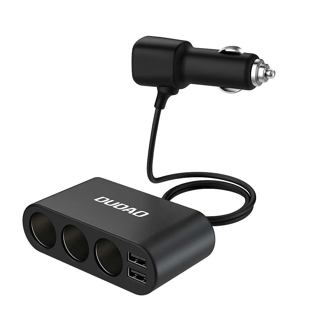 DUDAO R1PRO 3.4A Car Charger With 2USB 3 Lgnitors And LED Display-R1PRO