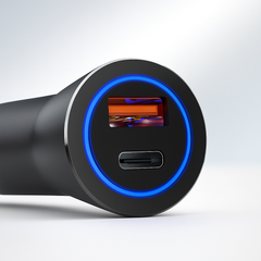DUDAO R4MAX 55W PD & QC3.0 Metal Car Charger (USB + Type-C)