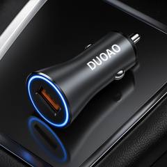 DUDAO R4MAX 55W PD & QC3.0 Metal Car Charger (USB + Type-C)