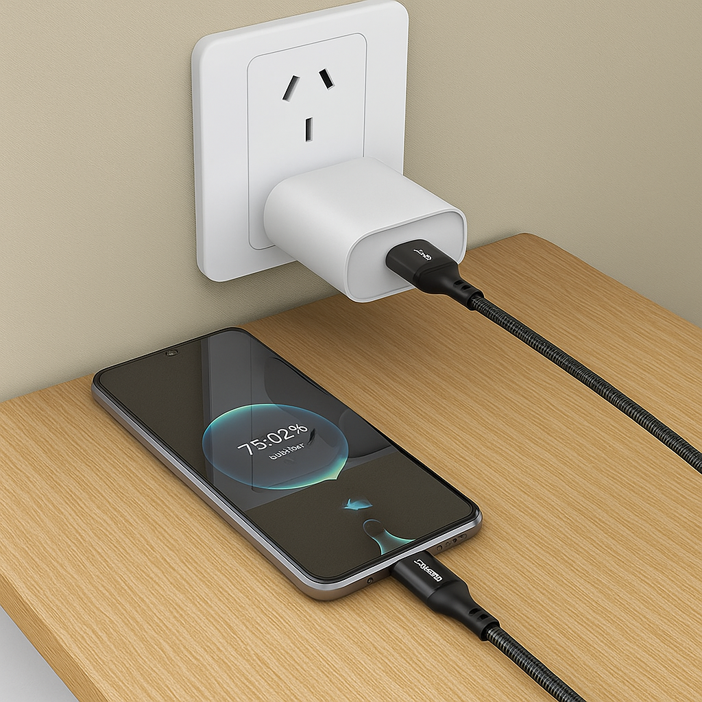 Dudao L3ST USB-A to USB-C 5A Fast Charging & Data Cable 1.2m Braided – Black