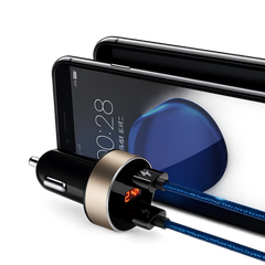 DUDAO R1s Dual USB 3.4A Fast Car Charger with Voltage Digital Display