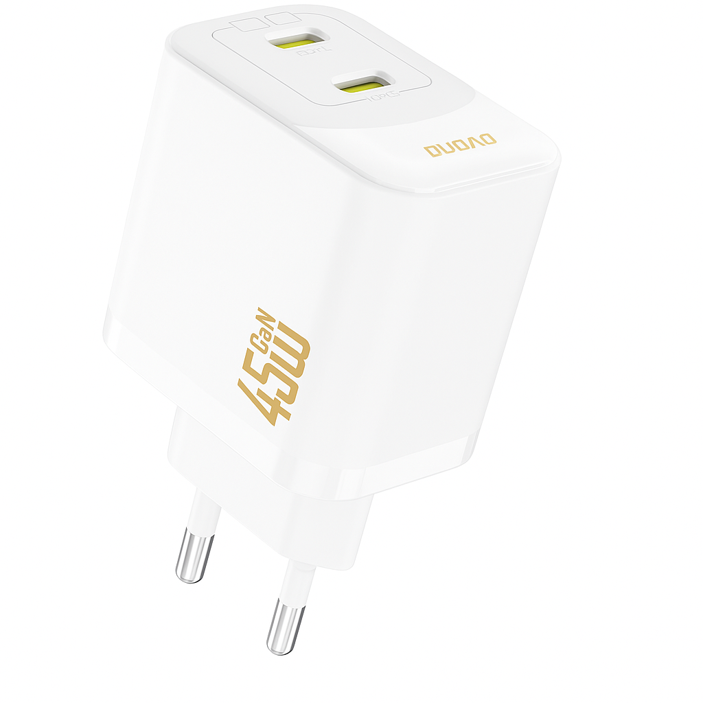 DUDAO A28PEU 45W GaN Wall Charger with Dual USB‑C Ports – Black