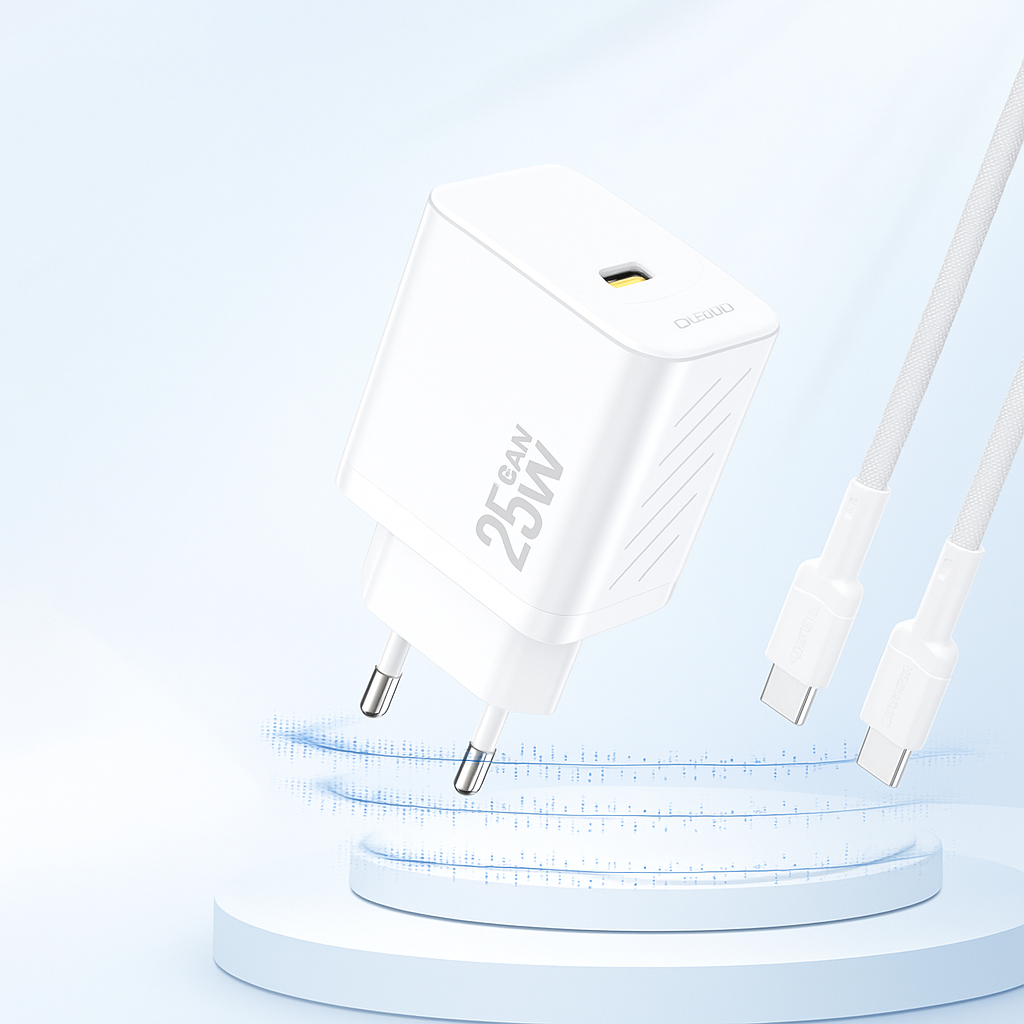 Dudao A27 25 W GaN USB‑C Wall Charger – White