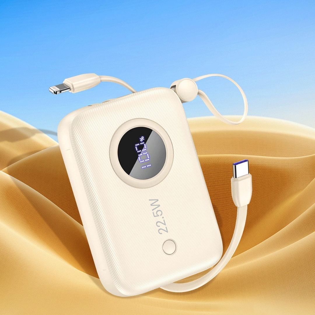 Dudao K14 10,000 mAh Power Bank – Beige