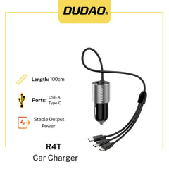 DUDAO R5ProN 3.4A Car Charger | Aluminum Alloy Fast Car Charger