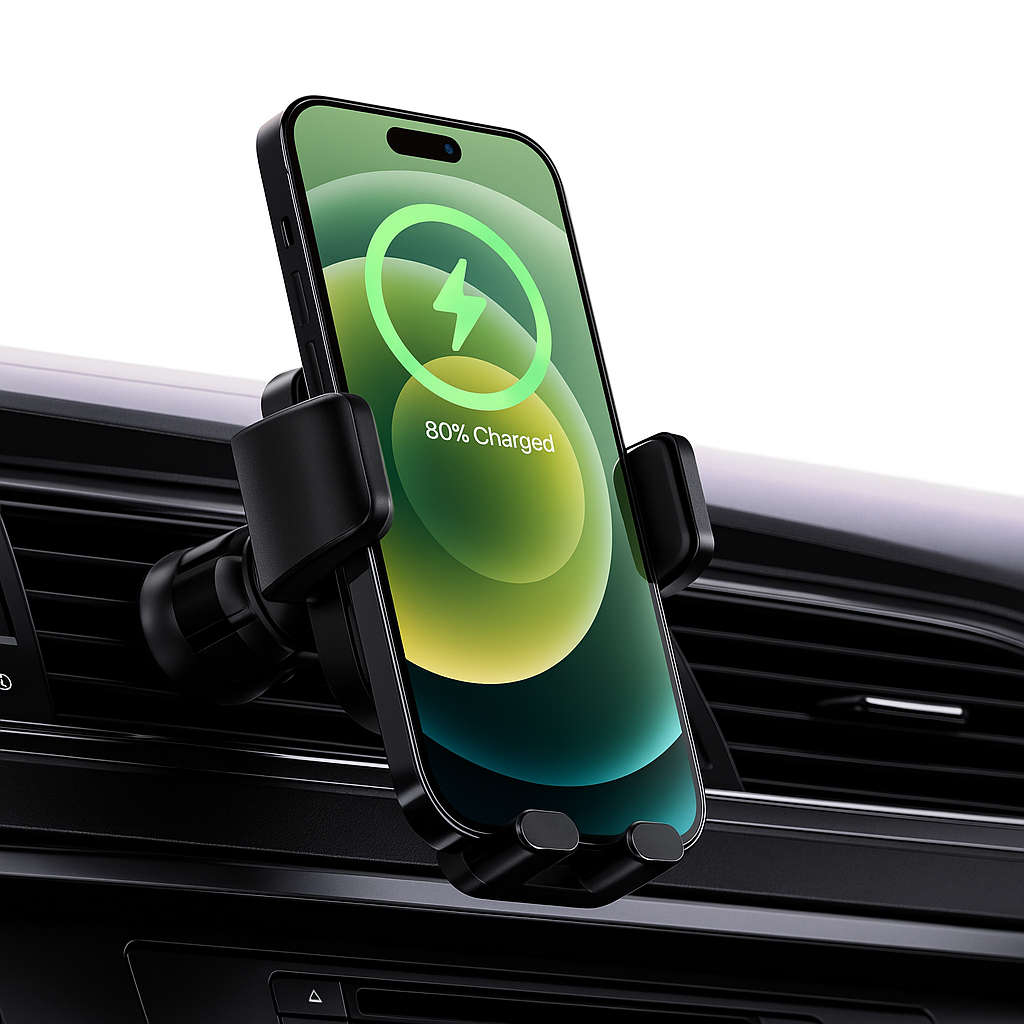 DUDAO 2IN1 15W Fast Wireless Charging Car Holder