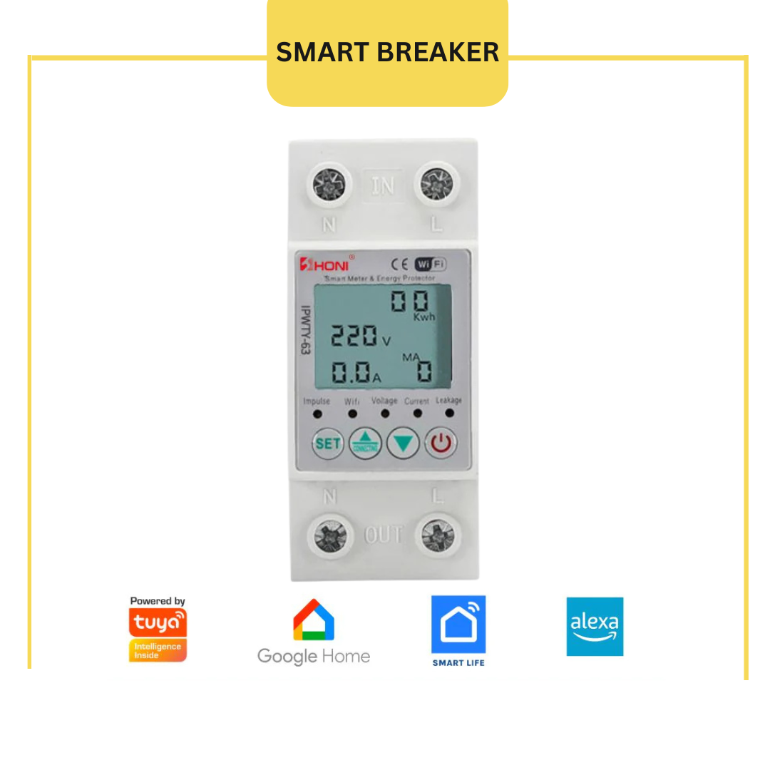 Smart Voltage Protector Breaker (63A + No-Color Display)