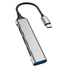 Dudao HUB 4-in-1 USB-C to 4x USB-A (3×USB2.0 / 1×USB3.0) | 6.3cm | Black | A16T