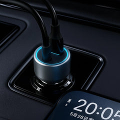 Dudao R4T Car Charger, 30W, Dual Port (USB-A & USB-C), Grey