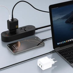 DUDAO A28PEU 45W GaN Wall Charger with Dual USB‑C Ports – Black