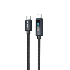 DUDAO L7C USB-C to USB-C Cable — 100W Power Delivery Fast-Charging with Real-Time Digital Power Display, 1 Meter (3ft), Braided Nylon