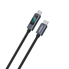 DUDAO L7C USB-C to USB-C Cable — 100W Power Delivery Fast-Charging with Real-Time Digital Power Display, 1 Meter (3ft), Braided Nylon