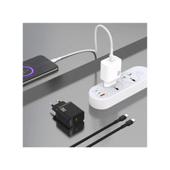 Dudao A27CEU AC Wall Charger with 25 W USB‑C Output and 1 m USB‑C Cable – Black