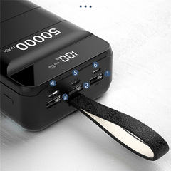 Dudao K8+ 50000 mAh High Capacity Power Bank – 3×USB Outputs, LED Display